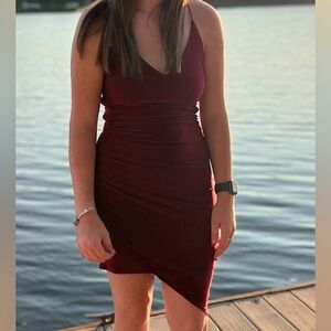 Elegant Burgundy Slip Dress